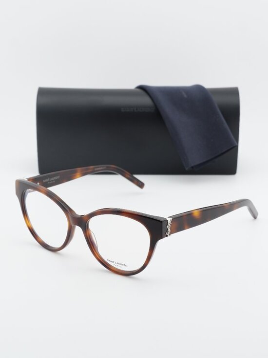 Saint Laurent SLM34 005 Cat Eye Eyeglasses – Havana 53mm main image 9